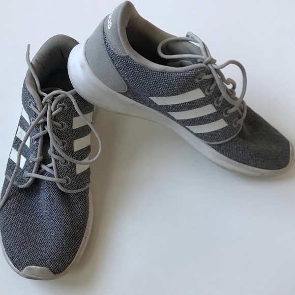 Adidas Cloudfoam Racer Women’s Gray Sneakers Running Shoes Size 8.5 - Picture 1 of 8